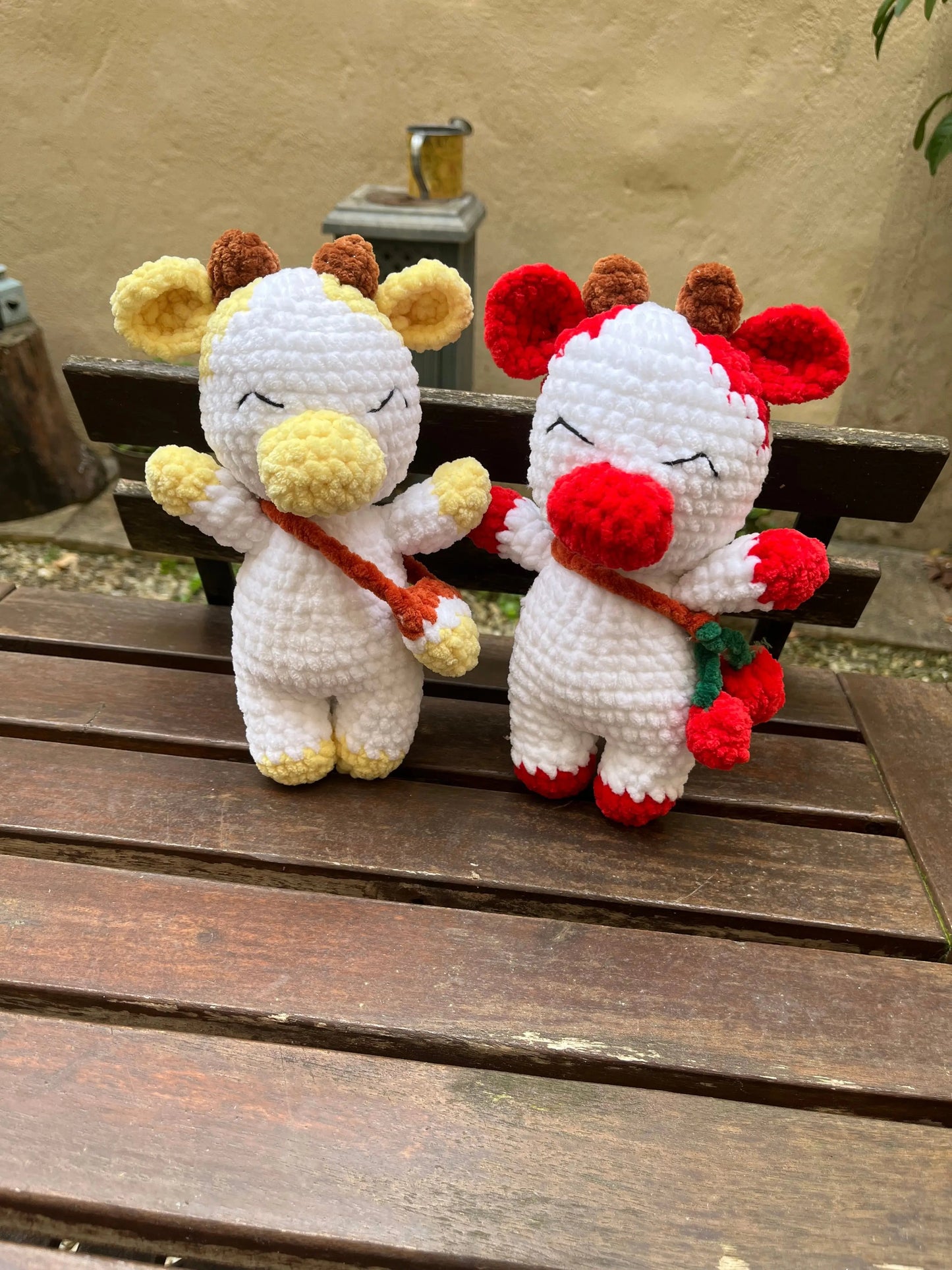 Duo Vaches fruitées - Peluche en crochet éco-responsable | Lysorea