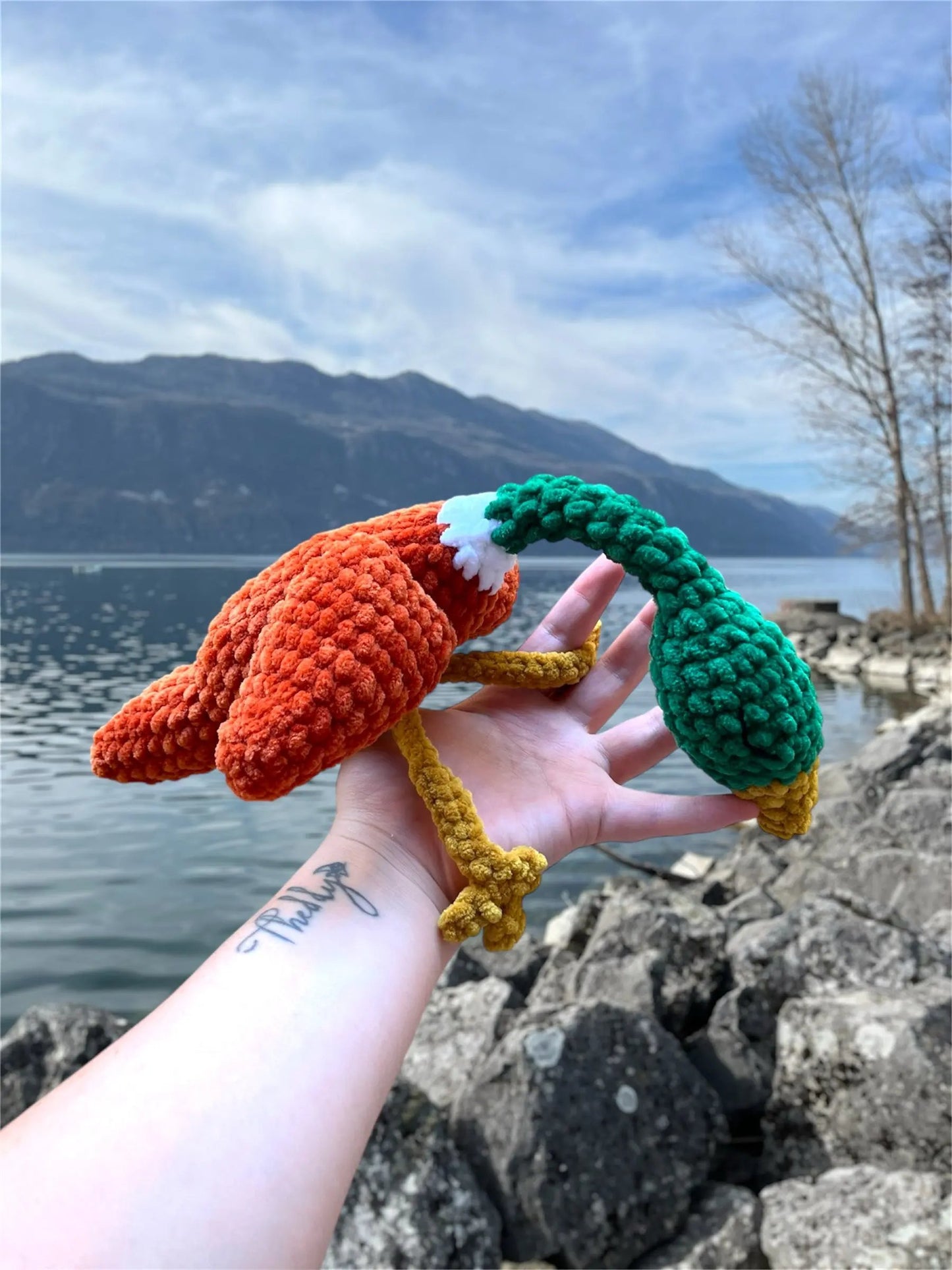 Oiseau endormi - doudou au crochet éco-responsable | Lysorea