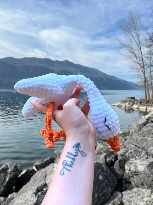 Oiseau endormi - doudou au crochet éco-responsable | Lysorea