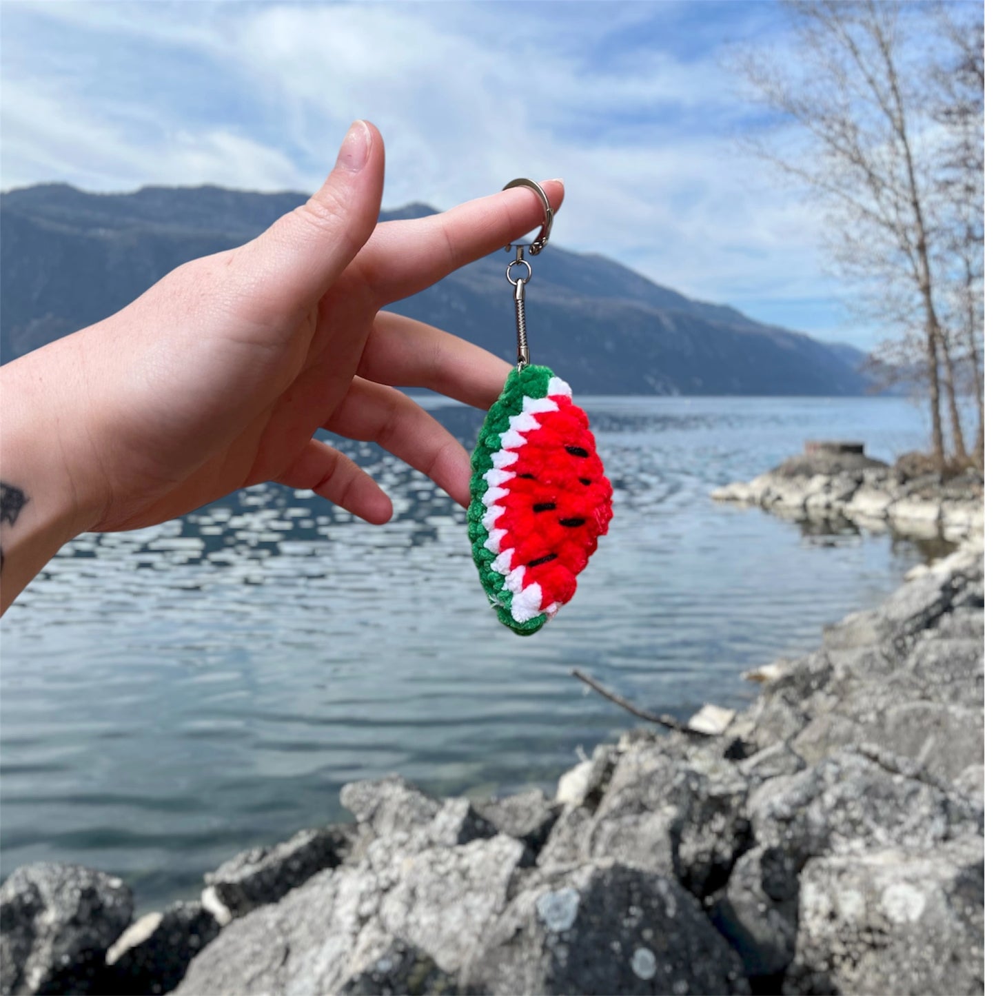 Tranches de fruit - Porte clé en crochet
