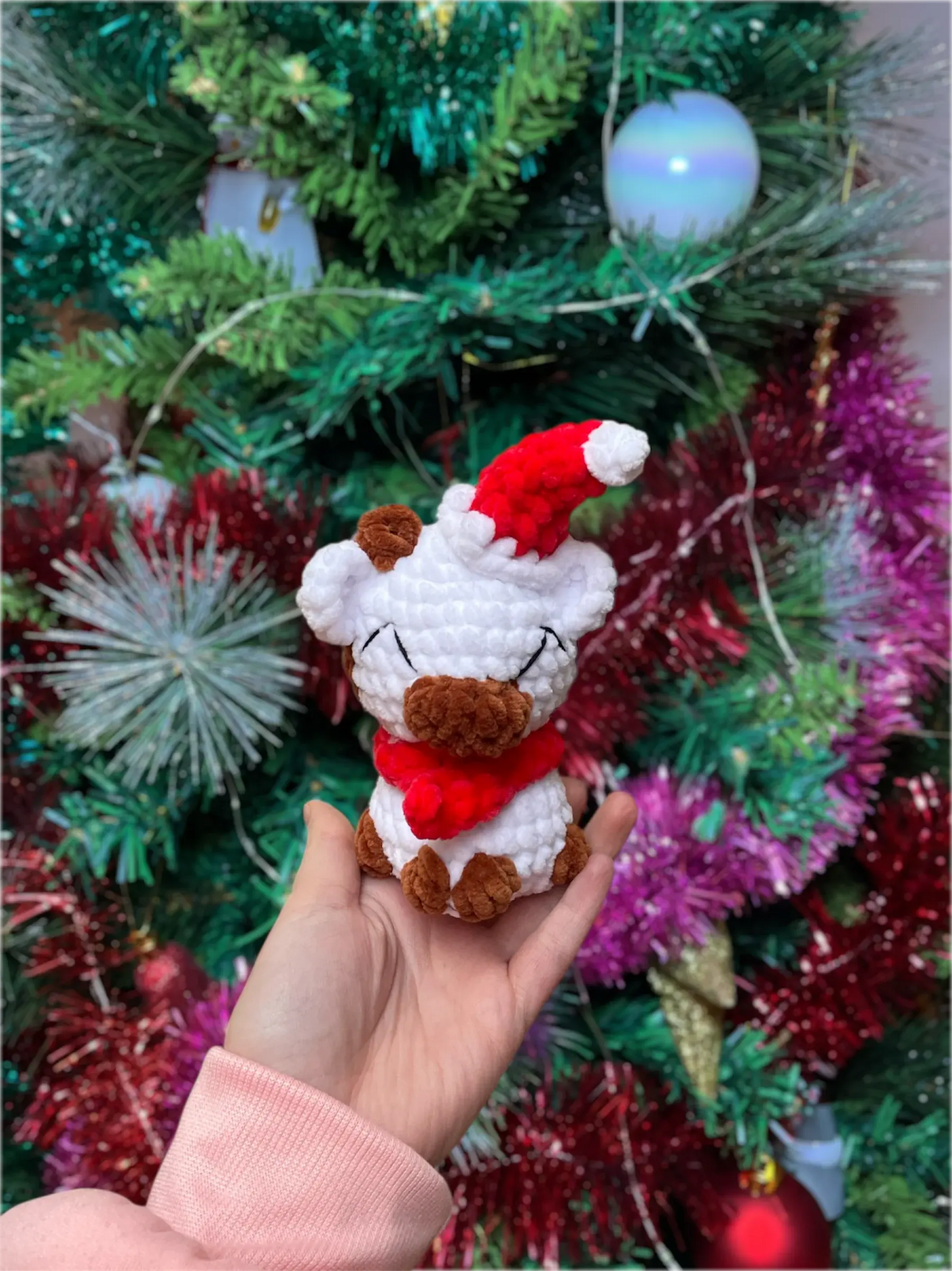 Vachette de Noël - Peluche en crochet éco-responsable | Lysorea